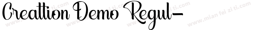 Creattion Demo Regul字体转换